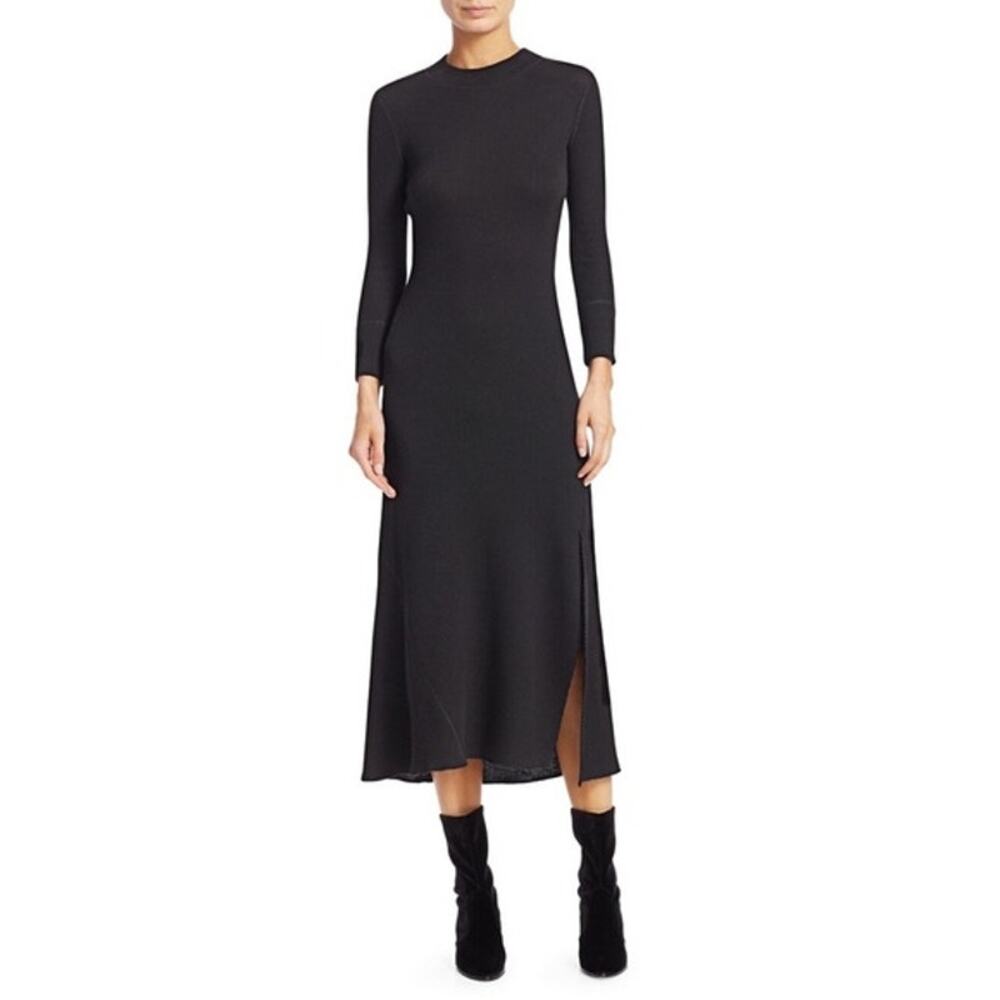 Theory Black Midi sweater dress